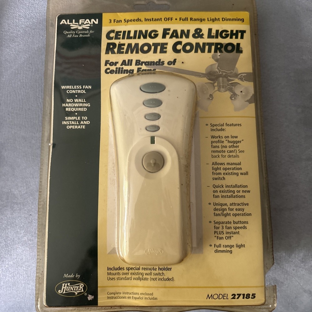 Hunter All Fan Ceiling Fan & Light Remote Control Model 27185 (NEW/SEALED)